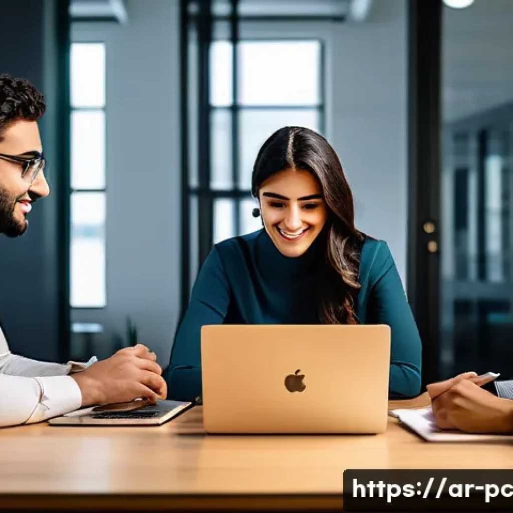 코워킹 스페이스의 고용주와 근로자 관계 - A group of young, diverse Arab professionals, both male and female, are working collaboratively and ...