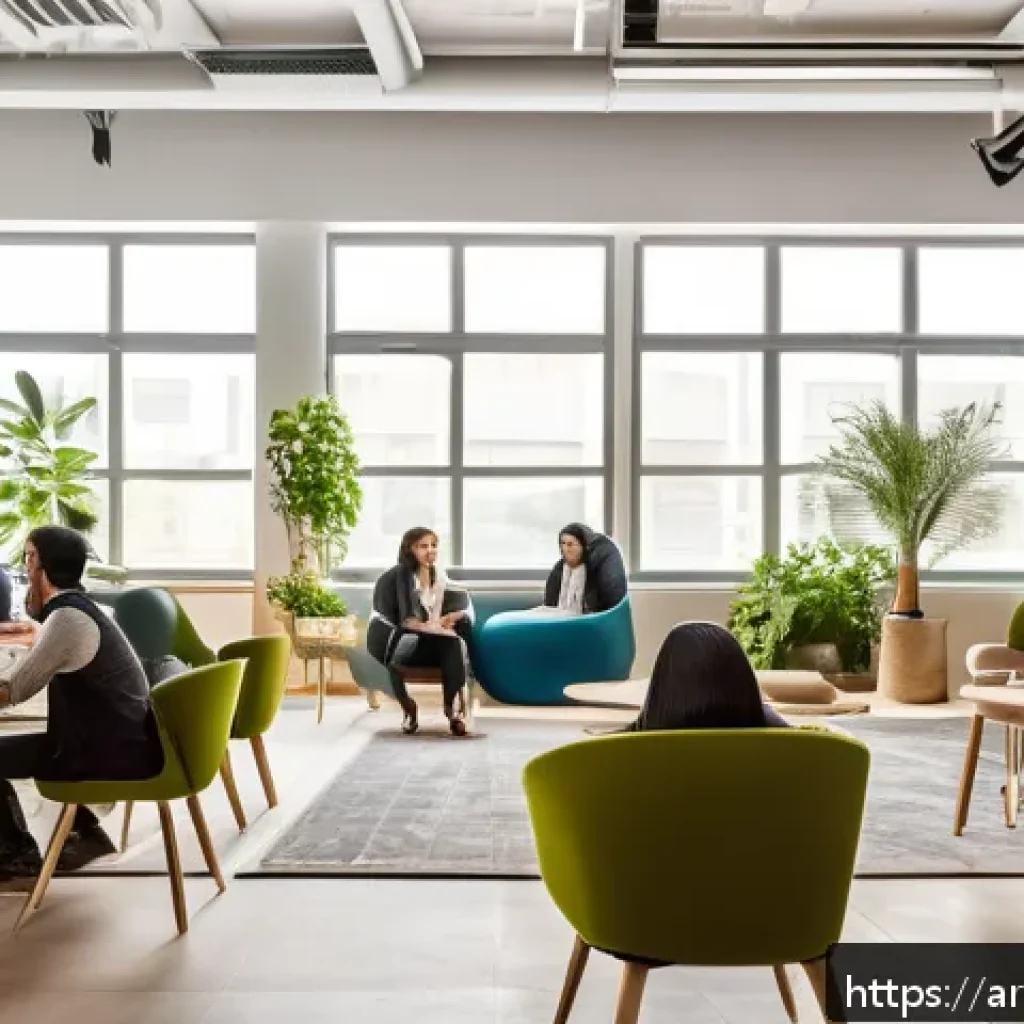 코워킹 스페이스와 원격 근무의 시너지 효과 - A modern co-working space in a Middle Eastern city with diverse professionals engaging in collaborat...
